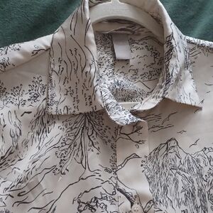 🌲Black and White Landscape Dress